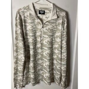 Straight Down Camo Quarter Zip Long Sleeve Golf Pullover Women's Medium